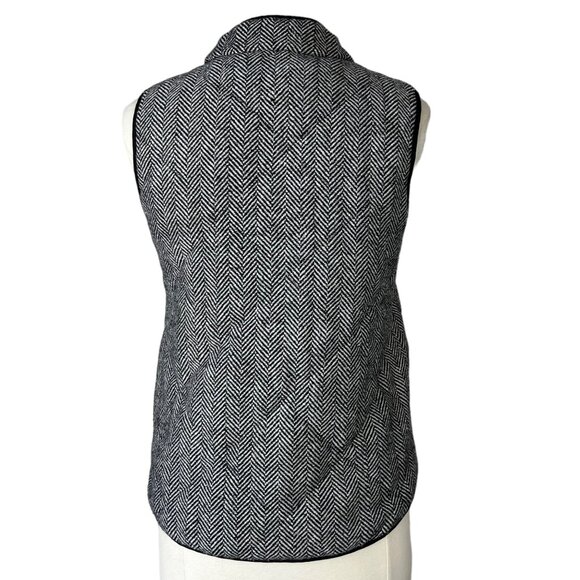 Merokeety Womens Front Zip Vest Black White Size Medium - Picture 2 of 8